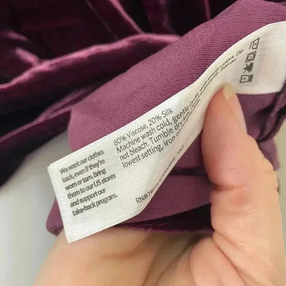 NWT Eileen Fisher Velvet V-Neck Dolman Sleeve Top Sweet Plum size Small - Picture 5 of 10